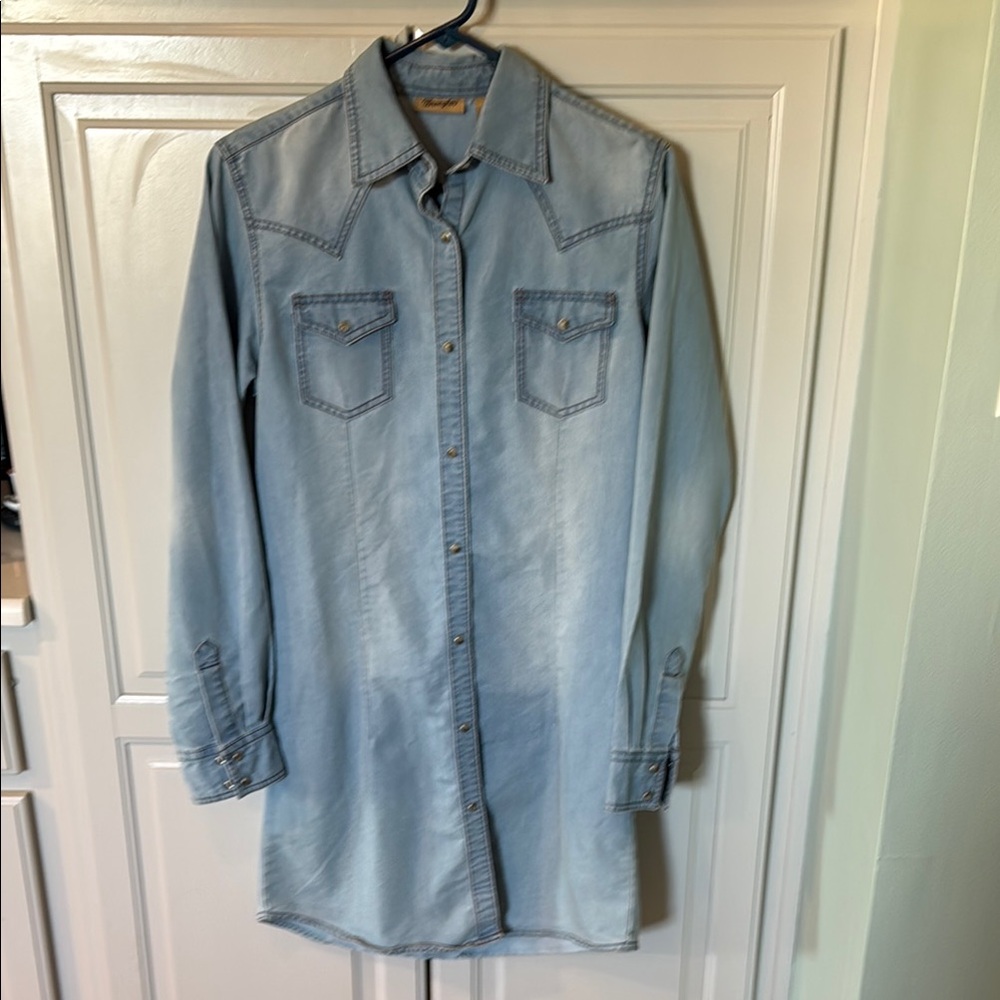 Wrangler Denim Shirt Dress size small